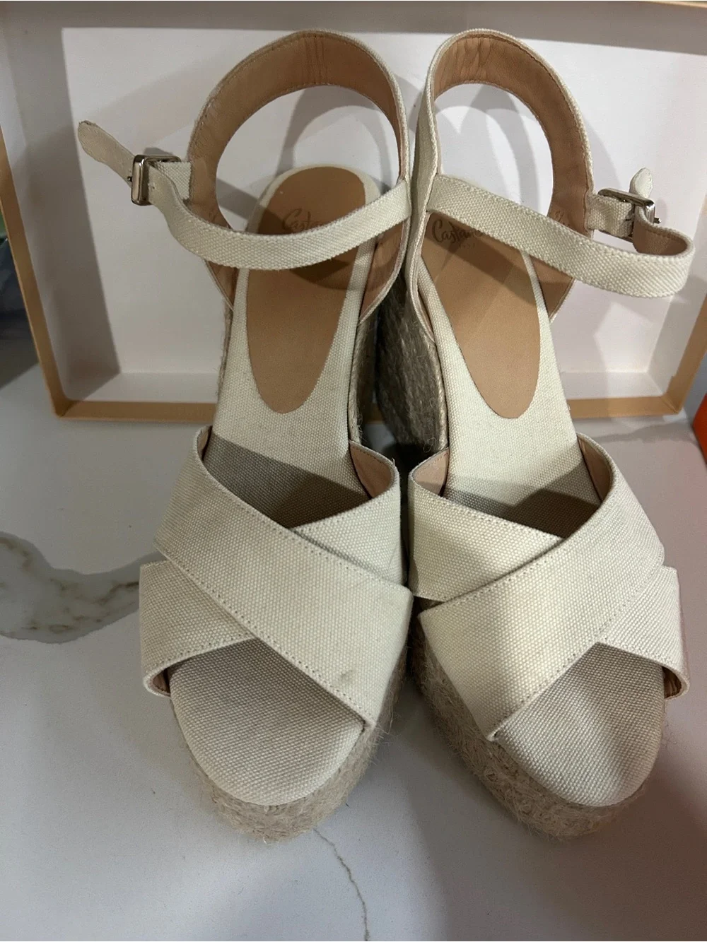 Castaner Blaudell Espadrille Wedge Sandals Sand size 41